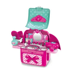 Wholesale Funny Princess Dress up Games Makeup Backpack Set Pretend Play Toy for Kids Girls