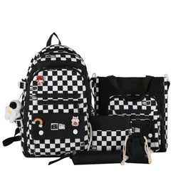Custom 5-Piece School and Lunch Bag Set Waterproof Boys & Girls Backpack for Kids