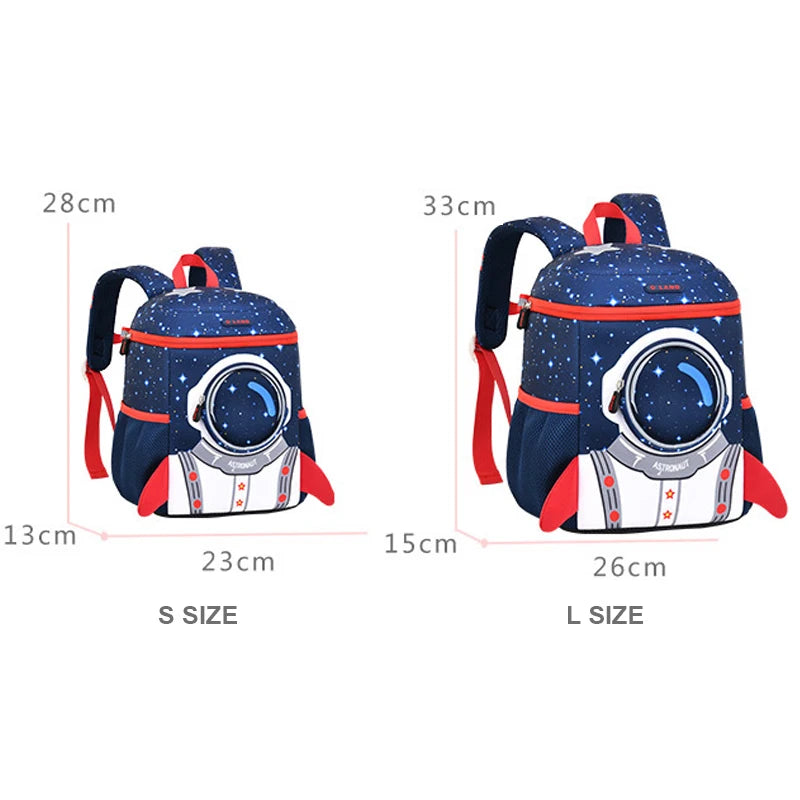 Cool Space Kids Neoprene Backpack Waterproof Fashionable Boys Bucket Bag for Kindergarten Preschool Student Use