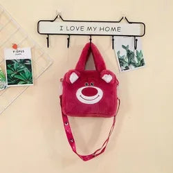 Spongebobs Cartoon Mini Cross Body Plush Backpack Cute Cotton Kuromi KT Cat Soft Portable for Girls