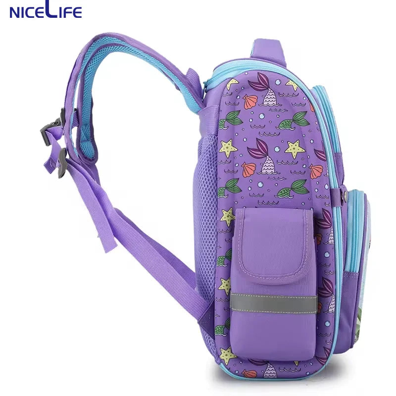 2025 Unisex Waterproof Cartoon 3D Printed PC Shell Rucksack Oxford Nylon Lined Zipper Closure Good Quality Backpack for Kids