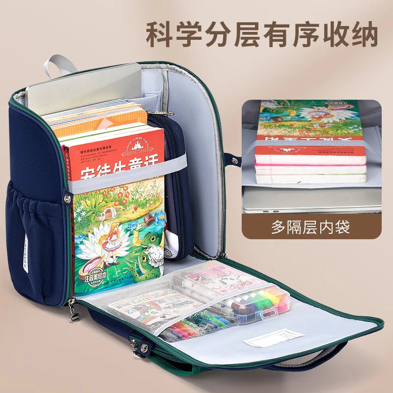 2025 New Fashion Horizontal Version of the Student 1-6 Grade Spine Care Shoulder Bag High Quality Schoolbag