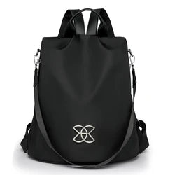 2024 New Famous Large Capacity Anti-Theft Anti-Splash Women's Schoolbag High Quality Nylon Backpack Solid Color Design Polyester
