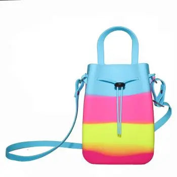 2022 New Arrival Colorful Candy Scented Handbag Bucket Bag Fashion Jelly Silicone Kids Shoulder Bag