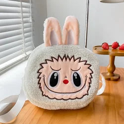 2025 Custom Wholesale High Quality Hot Cute Labubu Bag Cartoon Animal and Logo Pattern Children's PC Coin Plush Labubu Backpack