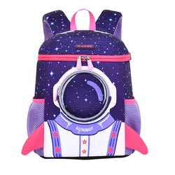 Cool Space Kids Neoprene Backpack Waterproof Fashionable Boys Bucket Bag for Kindergarten Preschool Student Use