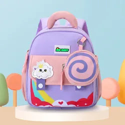 2025 New Design Cartoon Printed Waterproof Kid Backpack Fashionable Polyester Lining Rucksack Zipper Closure for Kindergarten