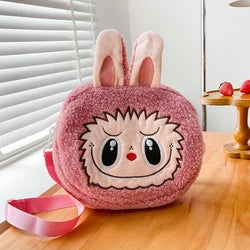 2025 Custom Wholesale High Quality Hot Cute Labubu Bag Cartoon Animal and Logo Pattern Children's PC Coin Plush Labubu Backpack