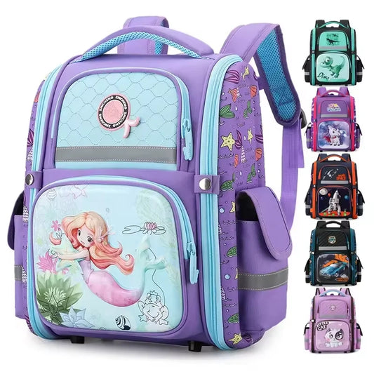 2025 Unisex Waterproof Cartoon 3D Printed PC Shell Rucksack Oxford Nylon Lined Zipper Closure Good Quality Backpack for Kids