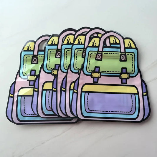Wholesale Kids Backpack Candy Zipper Cute Plastic Gift Packaging for Birthday for Salad Baby Food Potato Chips Pet Food Sugar