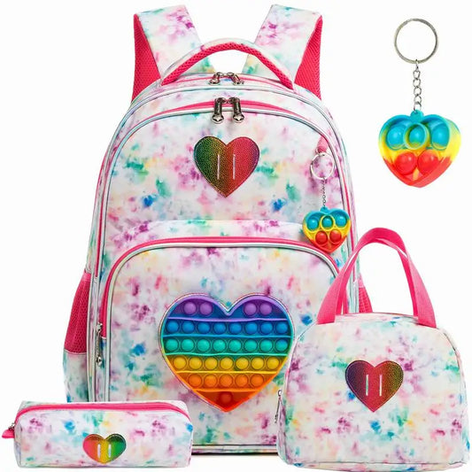 Wholesale Waterproof School Backpack for Girls Kids Bookbag Casual Student Backpack Set Custom Schoolbag