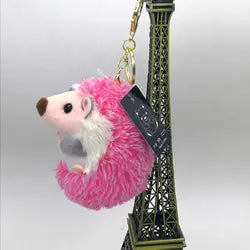10cm Hedgehog Plush Keychain Stuffed Animal Cute Accessory Backpack Clips Christmas Birthday Gift Toy Plush Kids PomPom Keychain
