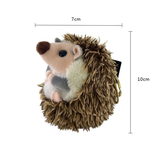 10cm Hedgehog Plush Keychain Stuffed Animal Cute Accessory Backpack Clips Christmas Birthday Gift Toy Plush Kids PomPom Keychain