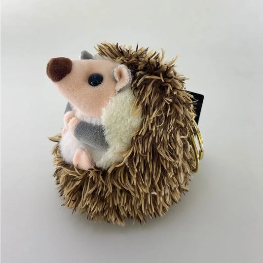 10cm Hedgehog Plush Keychain Stuffed Animal Cute Accessory Backpack Clips Christmas Birthday Gift Toy Plush Kids PomPom Keychain