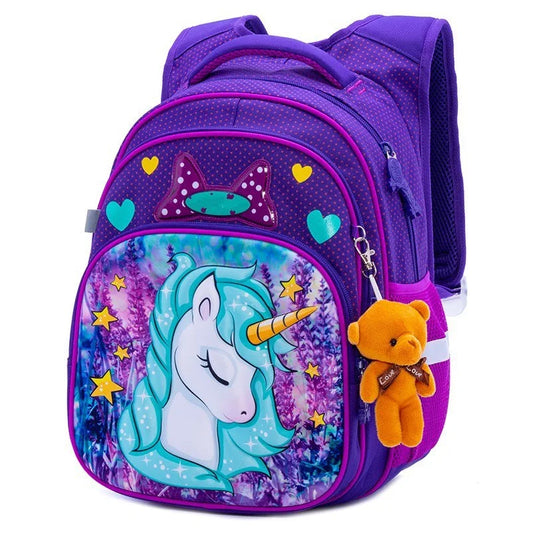 Custom 3D Cartoon Kids School Bag for Boys Pattern Orthopedic Backpack Children School Bags Student Backpack for Kids