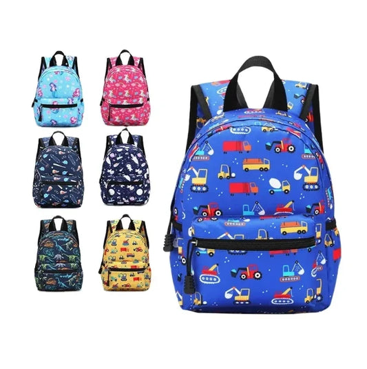 Cartoon 10.6-Inch Mini School Backpack Kids Fashionable Oxford Cloth Kindergarten Bag Spine Protection Customizable Logo Daily