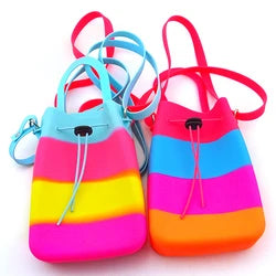 2022 New Arrival Colorful Candy Scented Handbag Bucket Bag Fashion Jelly Silicone Kids Shoulder Bag