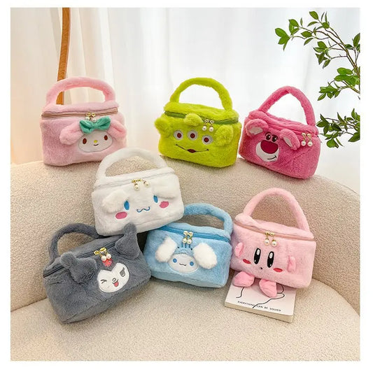 Cartoon Cute Kabi Plush Storage Plush Bag Large Capacity Portable Travel Cosmetic Bag for Boys Girls