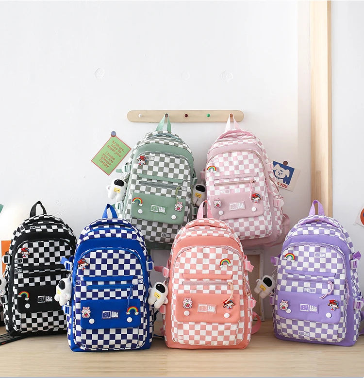 Custom 5-Piece School and Lunch Bag Set Waterproof Boys & Girls Backpack for Kids