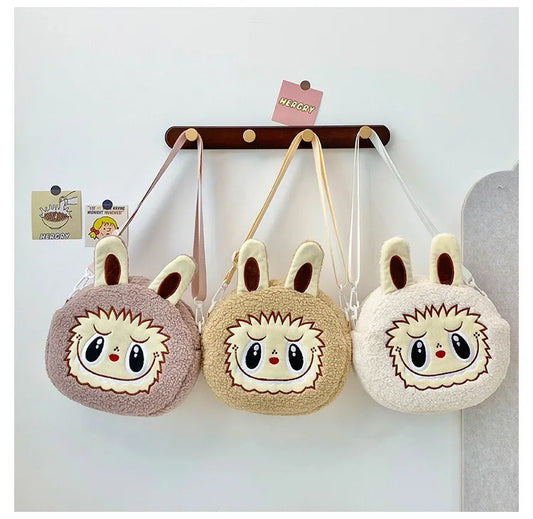 2025 Custom Wholesale High Quality Hot Cute Labubu Bag Cartoon Animal and Logo Pattern Children's PC Coin Plush Labubu Backpack