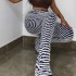 Timeless Black and White Stripe High-Waisted Women's Casual Pants with Butt Lifting Design