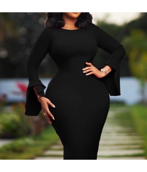 Custom Sexy Fashion Plus Size Women's Casual Dress Long Dresses Women Clothing Lady Elegant Dresses For Ladies